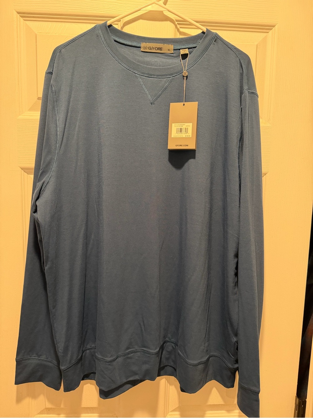 G/FORE Slate Blue Long Sleeve Crew Sweatshirt